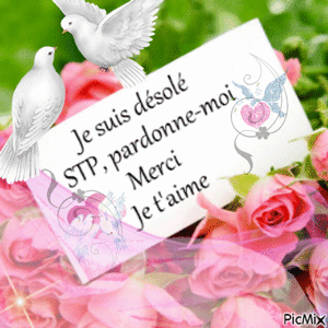 Gif animé carte je suis désolé